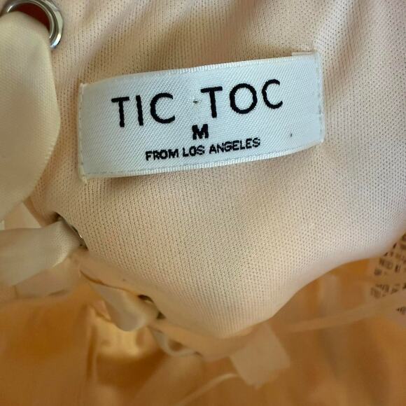 Whimsy 3d floral embroidered corset top fairycore lace up tie back | Size M - Picture 5 of 10